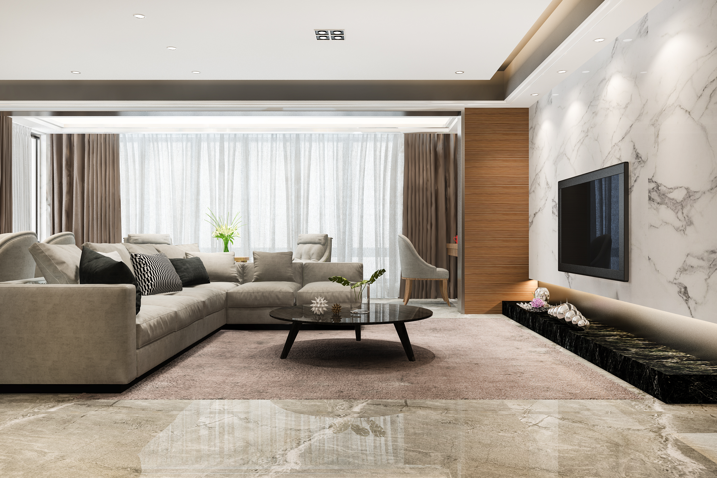Luxury residential interior — Up N Go white-glove move
