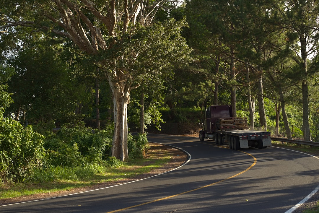 Up N Go long-distance moving truck en route