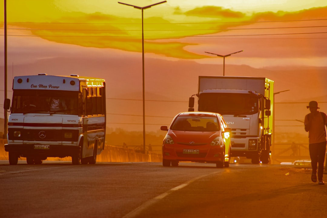 Up N Go long-distance moving truck en route